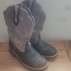 Ariat Fatbaby Purple and Gray Western Boots Women 7.5B